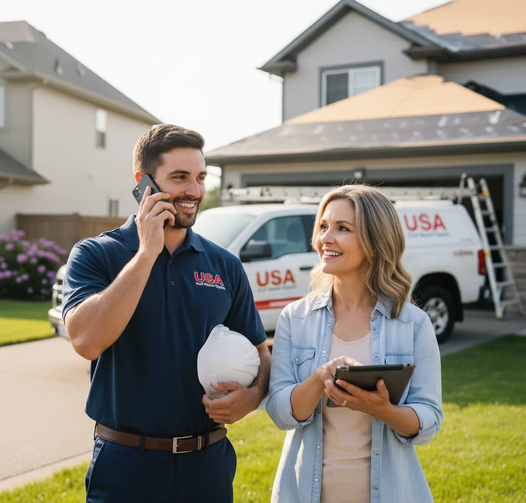 USA Roof Repair Experts customer support in Rialto